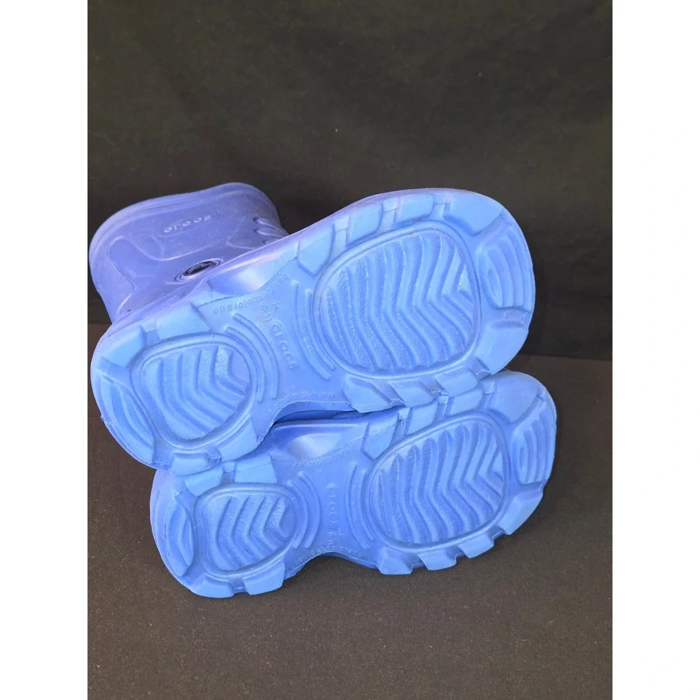 Crocs Kids‎ Blue Rubber Rain Boots Waterproof Muddy Puddle Jumper Size C10